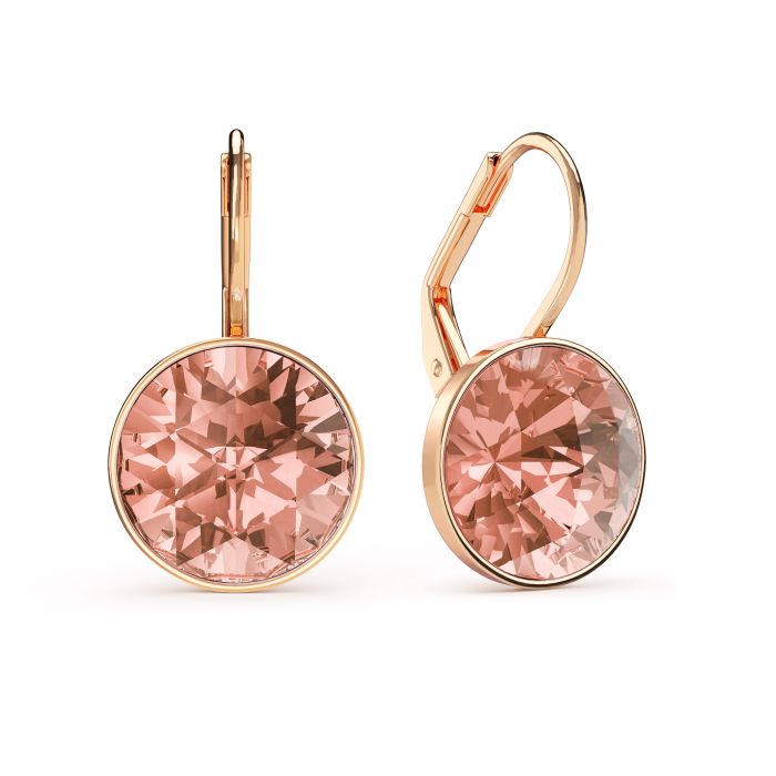 Bella Earrings 6 Carat Drop Earrings Vintage Rose Crystals Rose Gold Plated