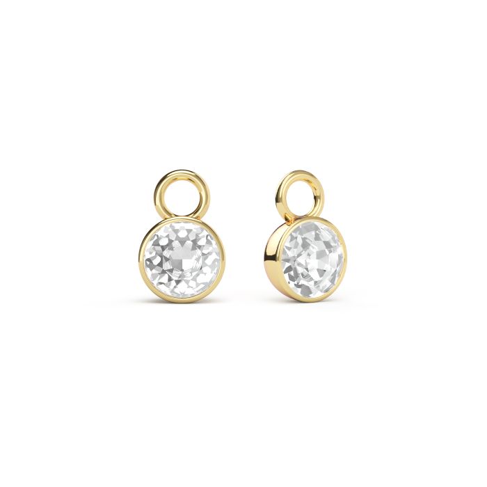 Bella 1 Carat Mix Charms with Clear Swarovski Crystals Gold Plated