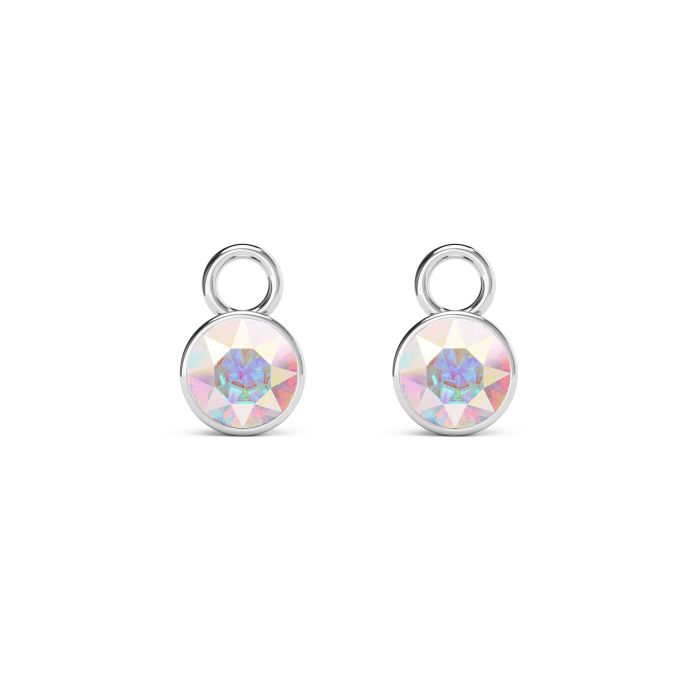 Bella 1 Carat Mix Charms with Crystal Aurore Boreale Swarovski Crystals Rhodium Plated