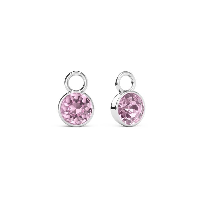 Bella 1 Carat Mix Charms with Light Amethyst Swarovski Crystals Rhodium Plated