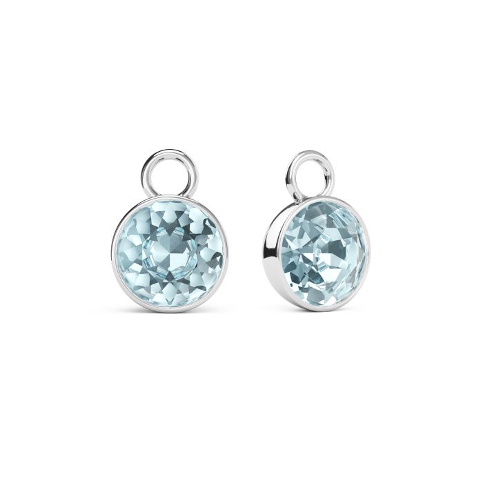 Bella 2 Carat Mix Charms with Light Azore Swarovski Crystals Rhodium Plated