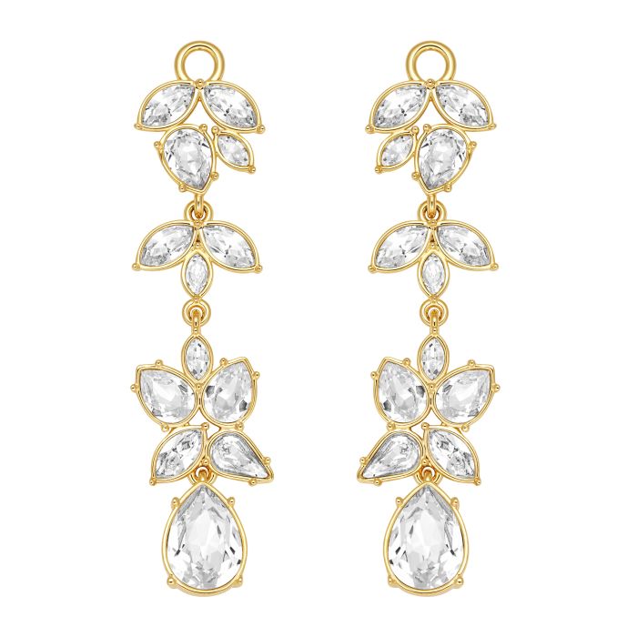 Tatiana Floral Drop Mix Charms Clear Gold Plated
