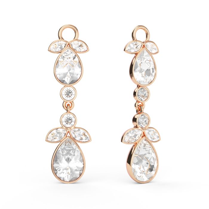 Odolette Drop Mix Charms Clear Rose Gold Plated