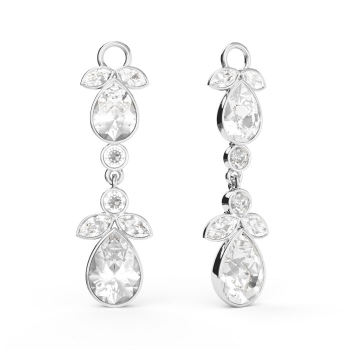 Odolette Drop Mix Charms Clear Rhodium Plated