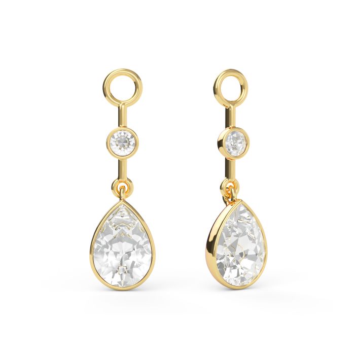 Helena Drop Mix Charms Clear Gold Plated