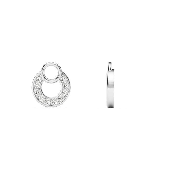 Circle Petite Mix Charms Clear Crystal Rhodium Plated