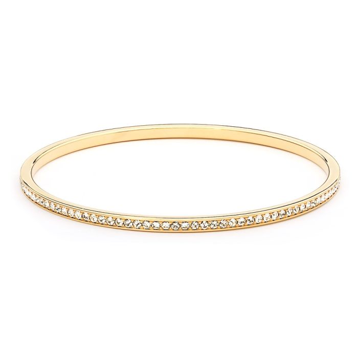 MYJS Trinity Magic Bangle with Clear Crystals Gold Plated