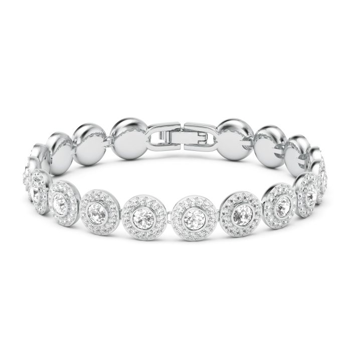 Angelic Tennis Bracelet Clear Crystal Rhodium Plated
