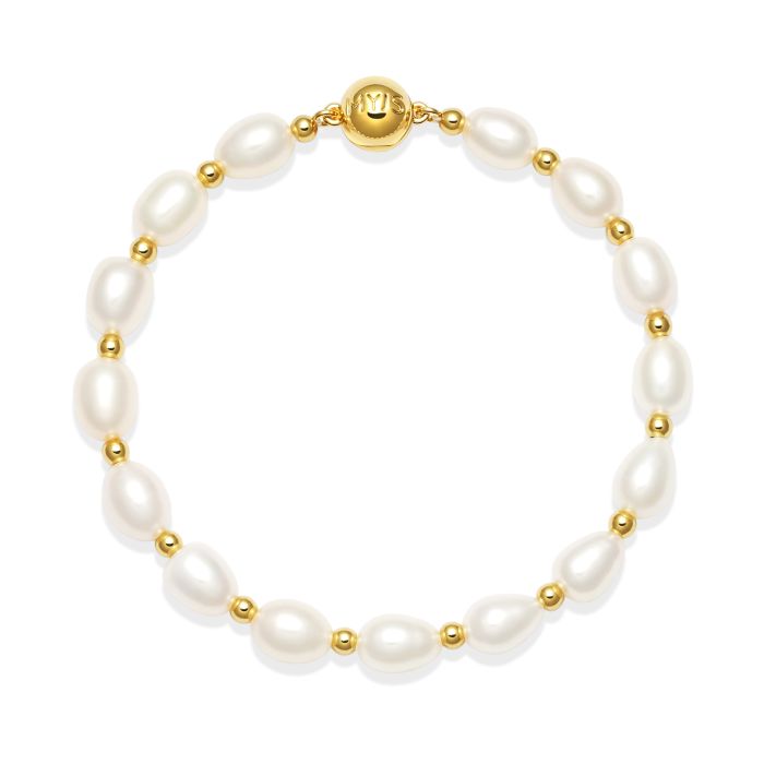 Cadence Freshwater Pearl Bracelet Gold Plated