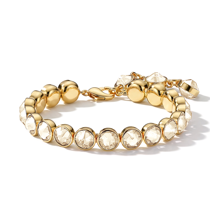 Signature Tennis Bracelet Champagne Gold Plated