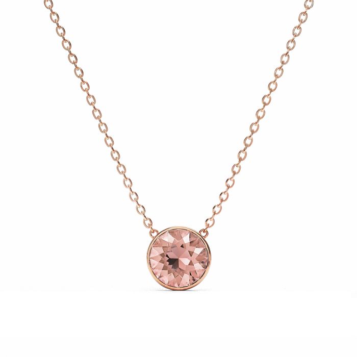 Bella 4 Carat Necklace Vintage Rose Crystal Rose Gold Plated