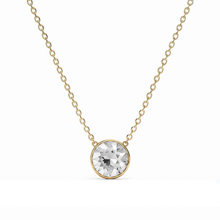 Bella 4 Carat Necklace Clear Crystal Gold Plated