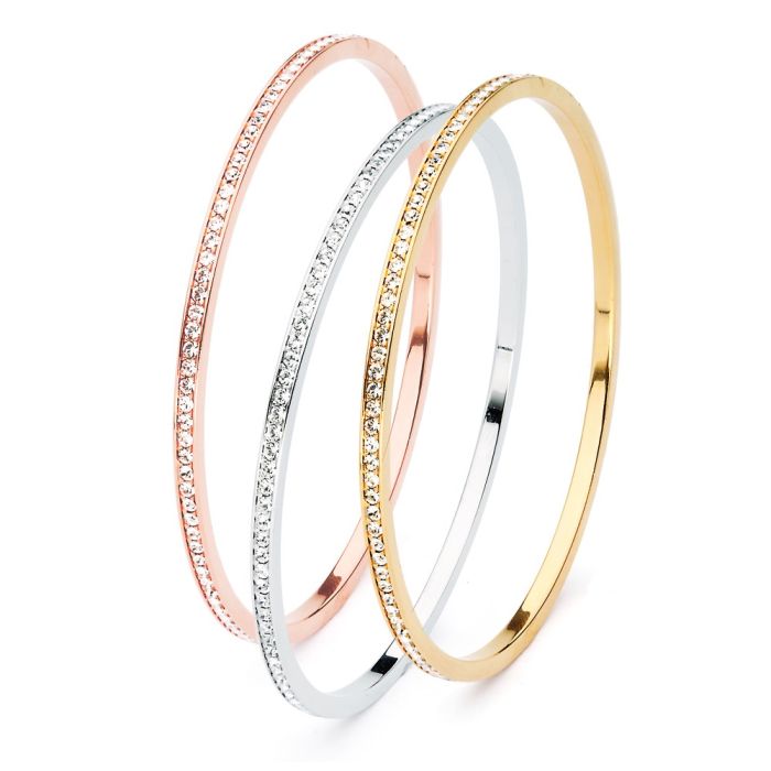 Magic Bangle Jewellery Set with Austrian Crystals