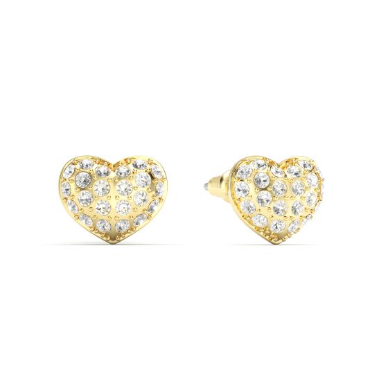 Alana Heart Stud Earrings Clear Crystals Swarovski Heart Earrings