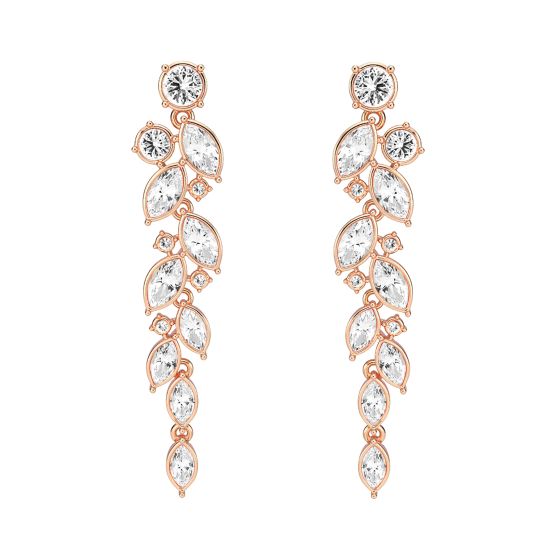 Paloma Drop Earrings with Swarovski Crystals Rose Gold Plated