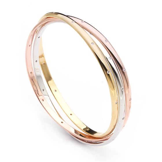 Trinity Tri-Coloured Interlocking Bangle