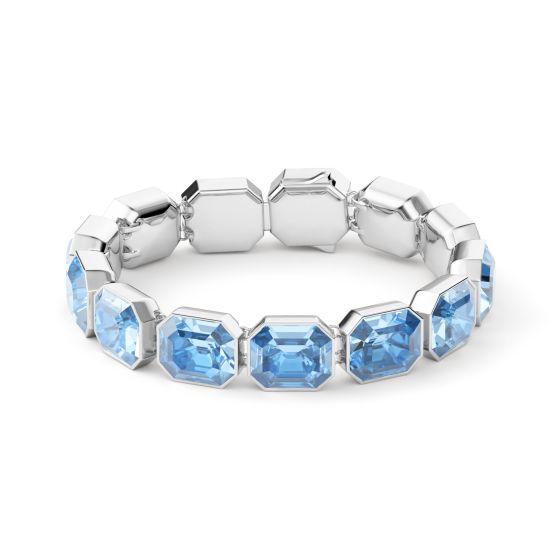Octagon Tennis Bracelet Light Sapphire Crystals Swarovski Millenia