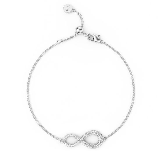 Infinity Pave Bracelet Clear Crystals Swarovski Infinity Bracelet