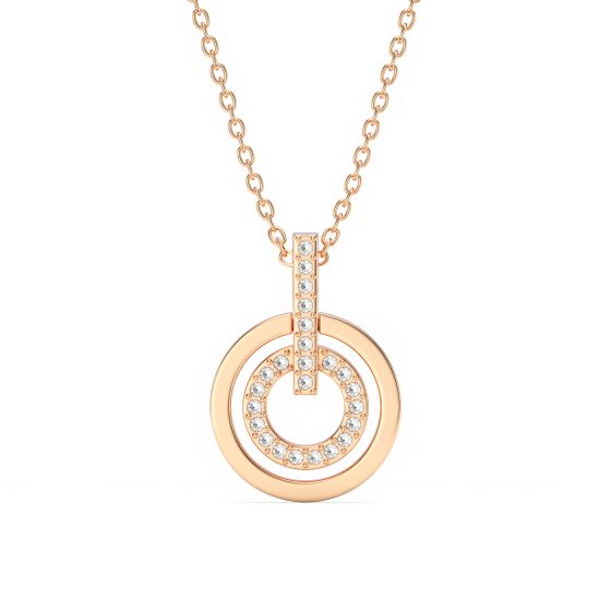 Circle Double Necklace Clear Crystal Swarovski circle necklace