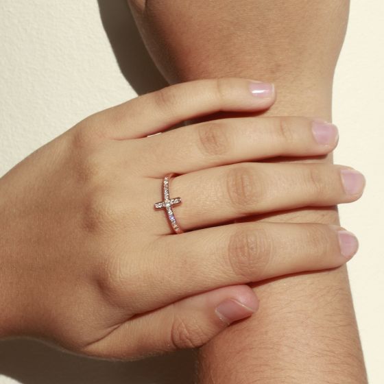 Swarovski cross ring discount