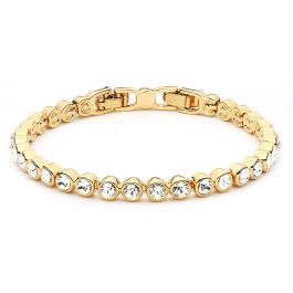 Tennis Bracelet with Swarovski Crystals Golden Shadow 16k GP