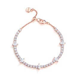 Tennis Bracelet with Swarovski Crystals Golden Shadow 16k GP