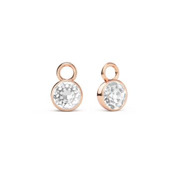 Bella 1 Carat Mix Charms with Clear Swarovski Crystals Rose Gold Plated