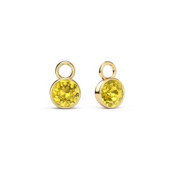 Bella 1 Carat Mix Charms with Light Topaz Swarovski Crystals Gold Plated