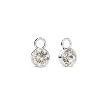 Bella 1 Carat Mix Charms with Crystal Silver Shade Swarovski Crystals Rhodium Plated