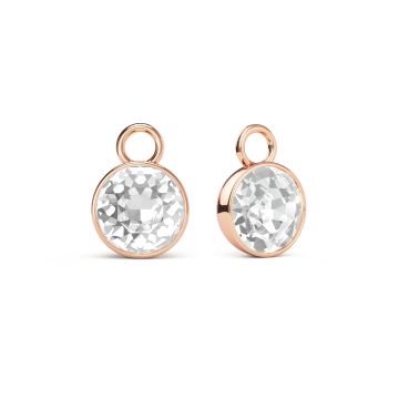 Bella 2 Carat Mix Charms with Clear Swarovski Crystals Rose Gold Plated