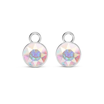 Bella 2 Carat Mix Charms with Crystal Aurore Boreale Swarovski Crystals Rhodium Plated