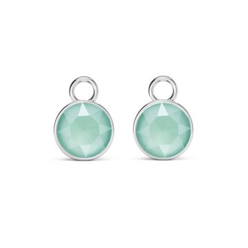 Bella 2 Carat Mix Charms with Crystal Mint Green Swarovski Crystals Rhodium Plated