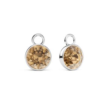 Bella 2 Carat Mix Charms with Light Colorado Topaz Swarovski Crystals Rhodium Plated
