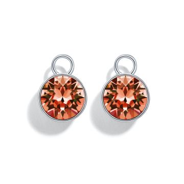 Bella 2 Carat Mix Charms with Swarovski Rose Peach Rhodium Plated