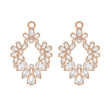Charlotte Floral Drop Mix Charms Clear Rose Gold Plated