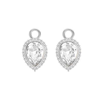 Angelic Pear Drop Mix Charms Clear Rhodium Plated