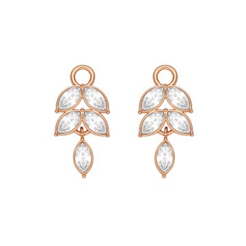 Nora Drop Mix Charms Clear Rose Gold Plated