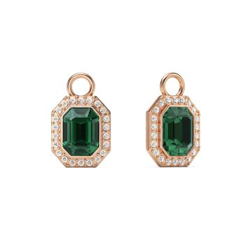 Angelic Octagon Mix Charms Emerald Rose Gold Plated
