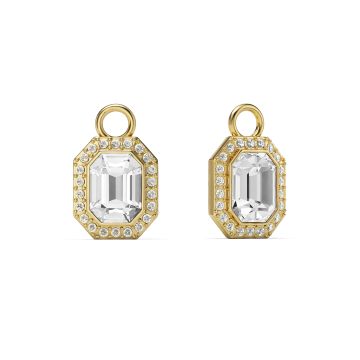 Angelic Octagon Mix Charms Clear Gold Plated