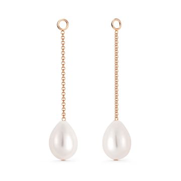 Single Drop Pear Freshwater Pearl Mix Charm Rose Gold Plated