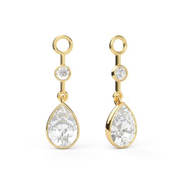 Helena Drop Mix Charms Clear Gold Plated