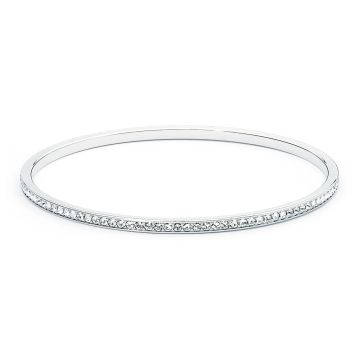 MYJS Trinity Magic Bangle with Clear Crystals Rhodium Plated