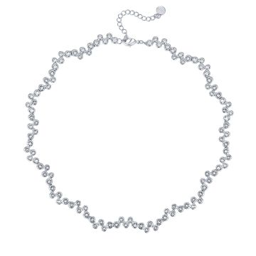 Fidelity Necklace with Clear Swarovski Crystals Bridal
