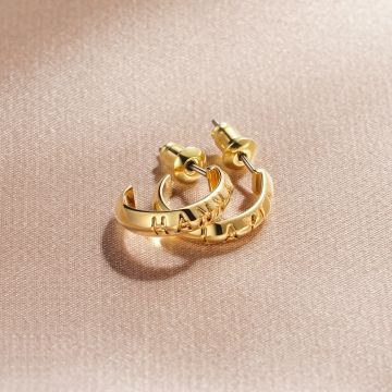 Personalised Devotion Engraved Earrings in Sterling Silver