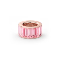Eternity Magnetic Wine Charm with Light Rose Crystals Rose Gold Plated