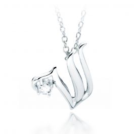 Initial Necklace with Cubic Zirconia