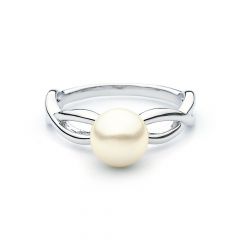 Entwined White Pearl Ring
