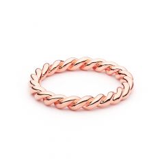 Twist Stackable Ring Rose Gold Plated
