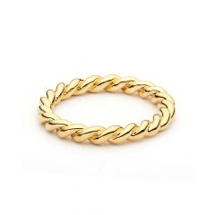Twist Stackable Ring Gold Plated
