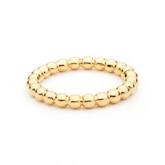 Circle of Bubbles Statement Stackable Ring Gold Plated